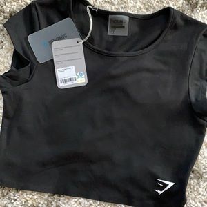 Women’s Gymshark Black Dry Fit Crop Top